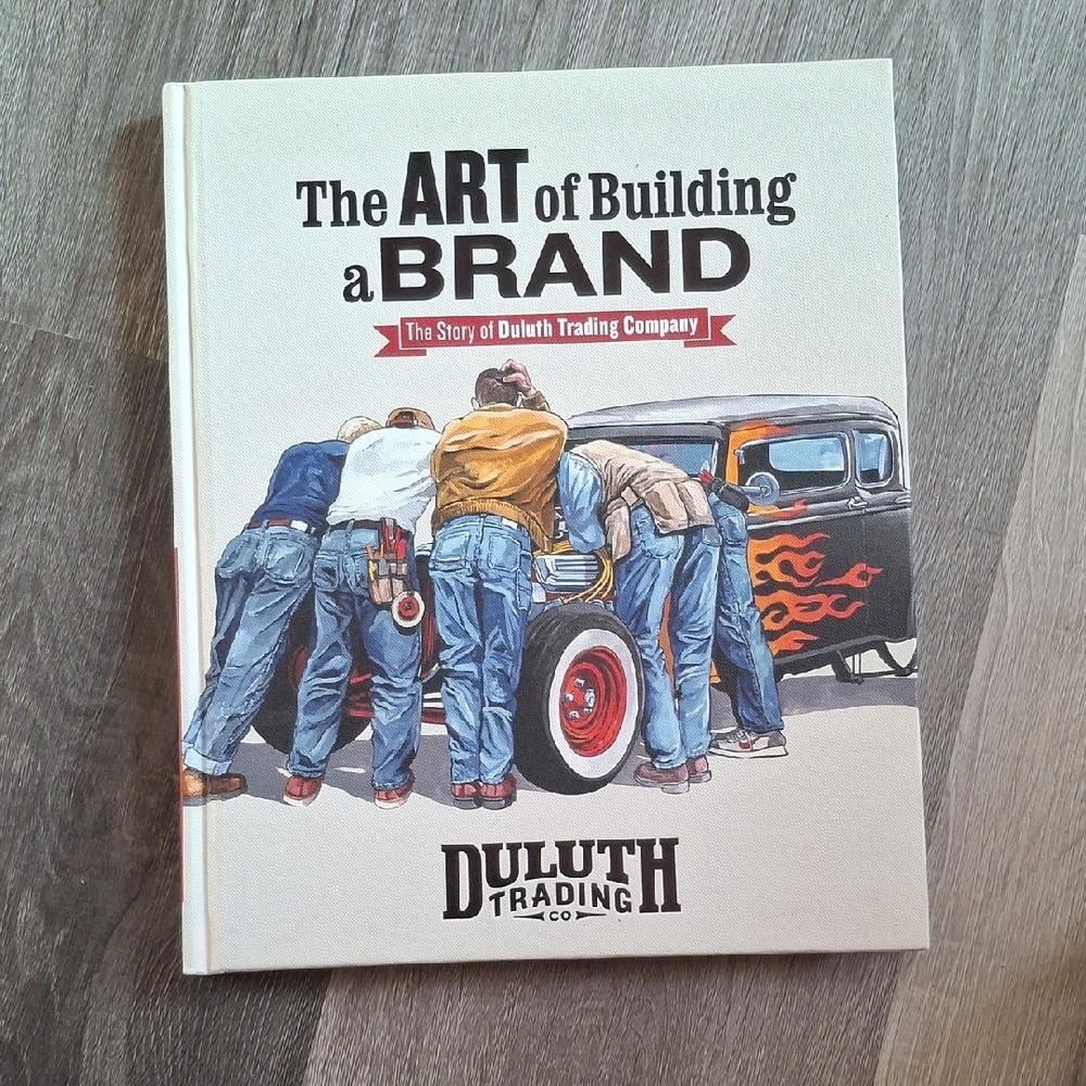 Duluth Trading Co Cream Cover with Vintage Car Illustration